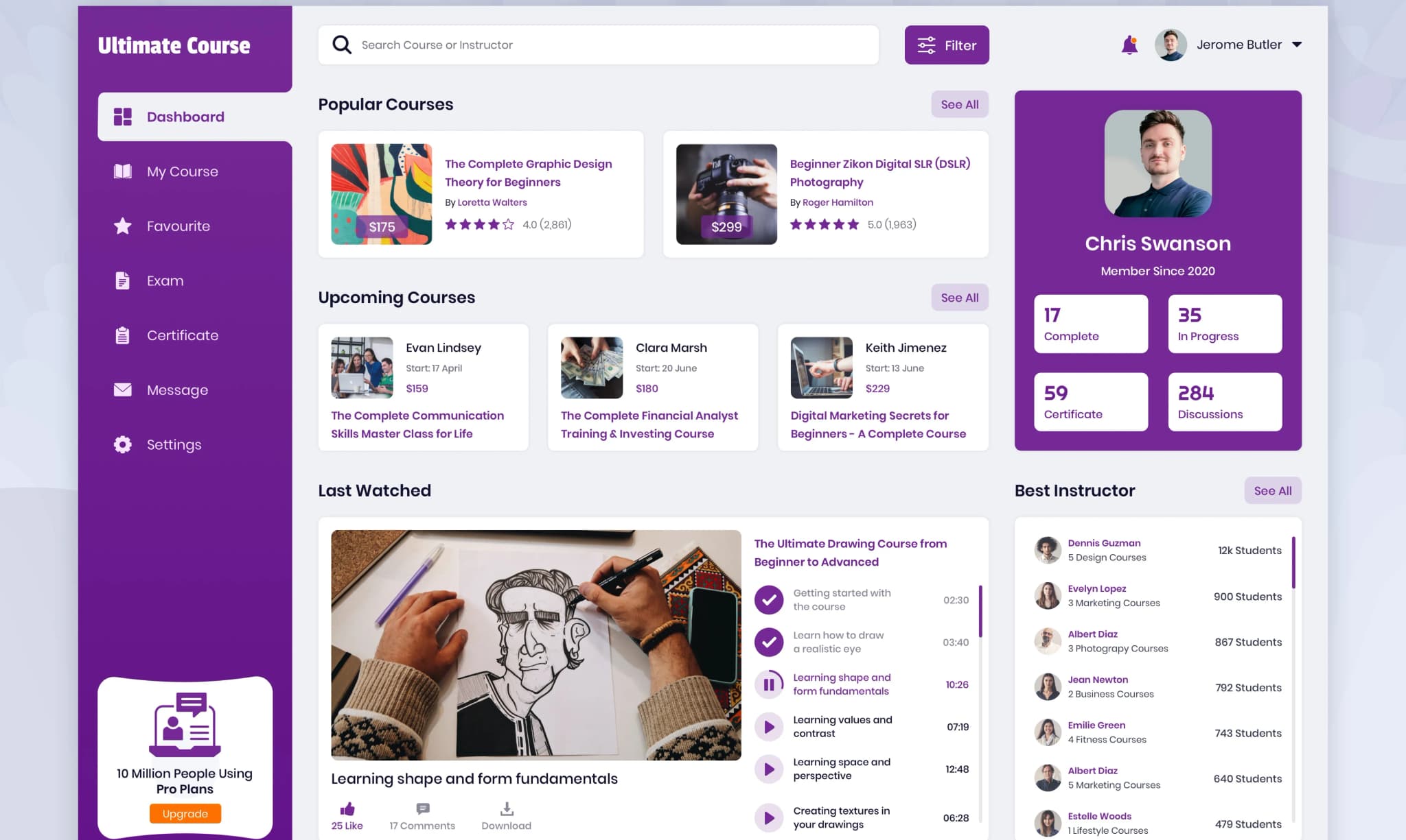 Learning Management System Screenshot